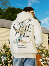 Load image into Gallery viewer, Floral Embroidery Style Zip Up Hoodie
