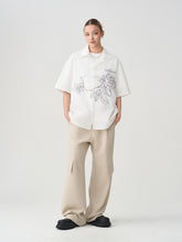 Load image into Gallery viewer, Rose Patches Embroidered Cuban Shirt
