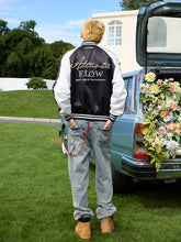 Load image into Gallery viewer, Vintage Pearl Embroidered Baseball Jacket
