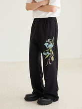 Load image into Gallery viewer, Floral Embroidery Slim Trousers
