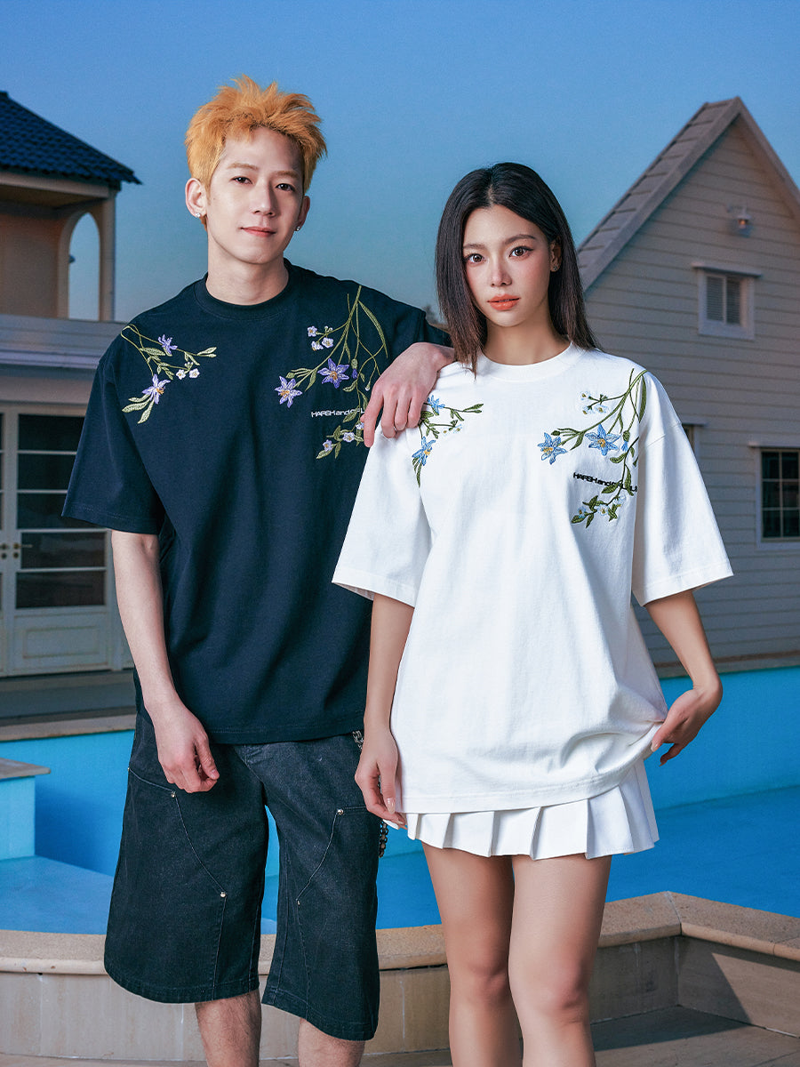 Monet Garden Embroidered Tee