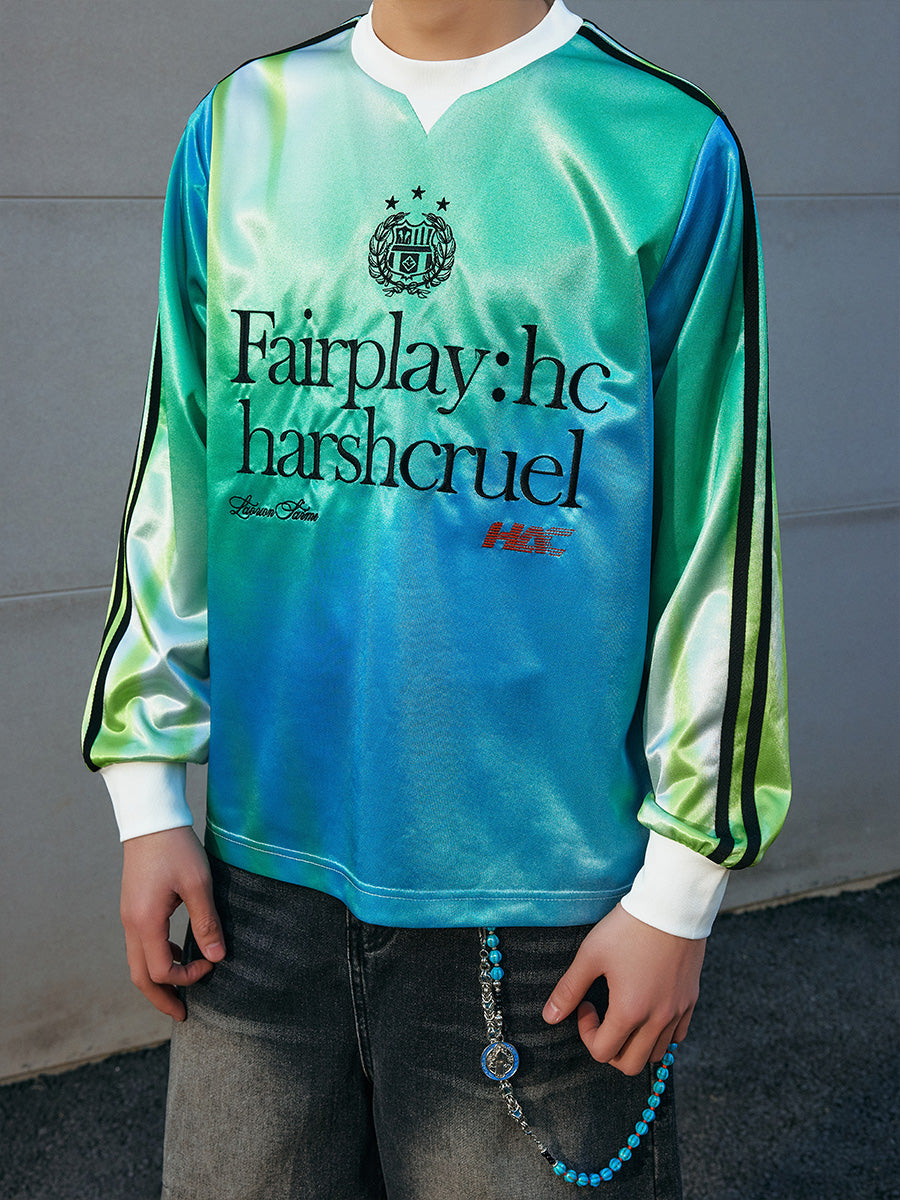Gradient Embroidered Jersey