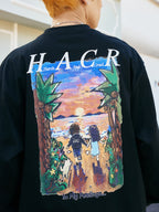 Sunset Graphic Oversized Long Sleeve