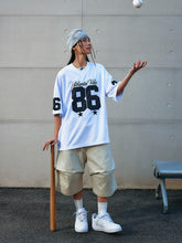 Load image into Gallery viewer, Retro Mesh Hockey Jersey Tee
