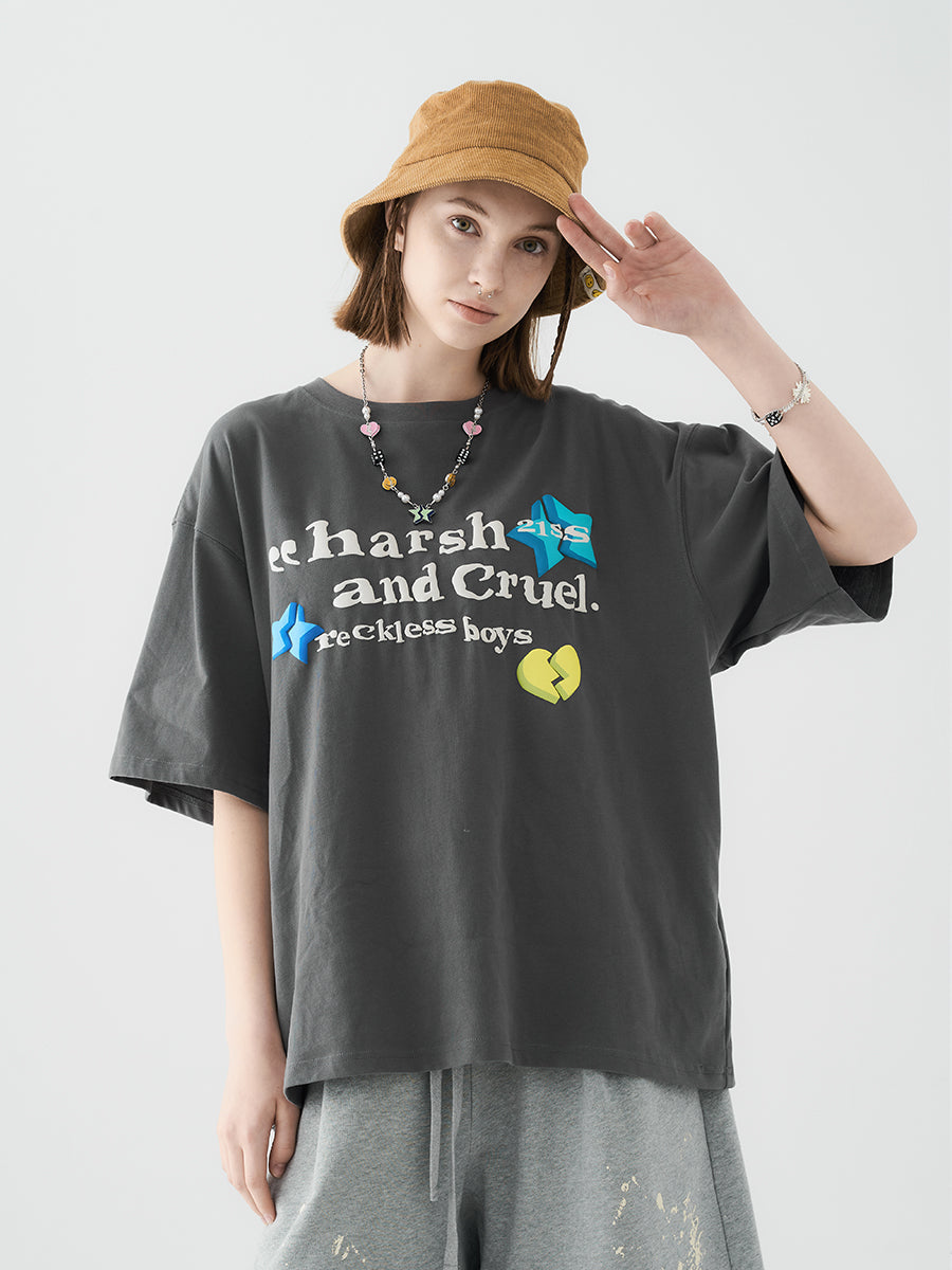 Broken Stars Foam Print Logo Tee