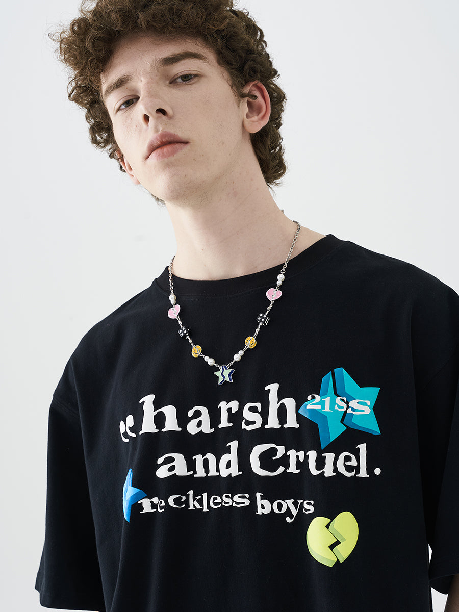 Broken Stars Foam Print Logo Tee