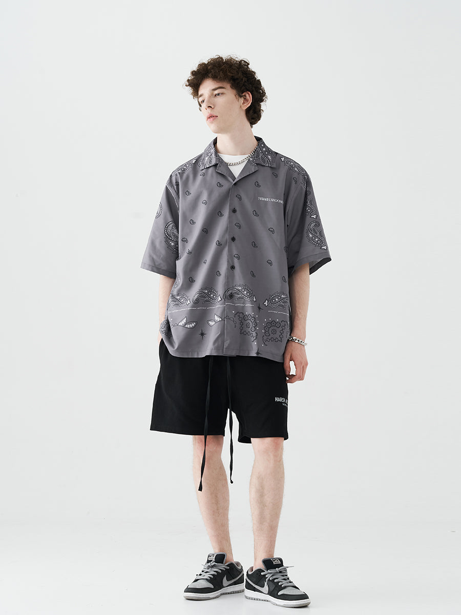 Cashew Print Cuban Shirt