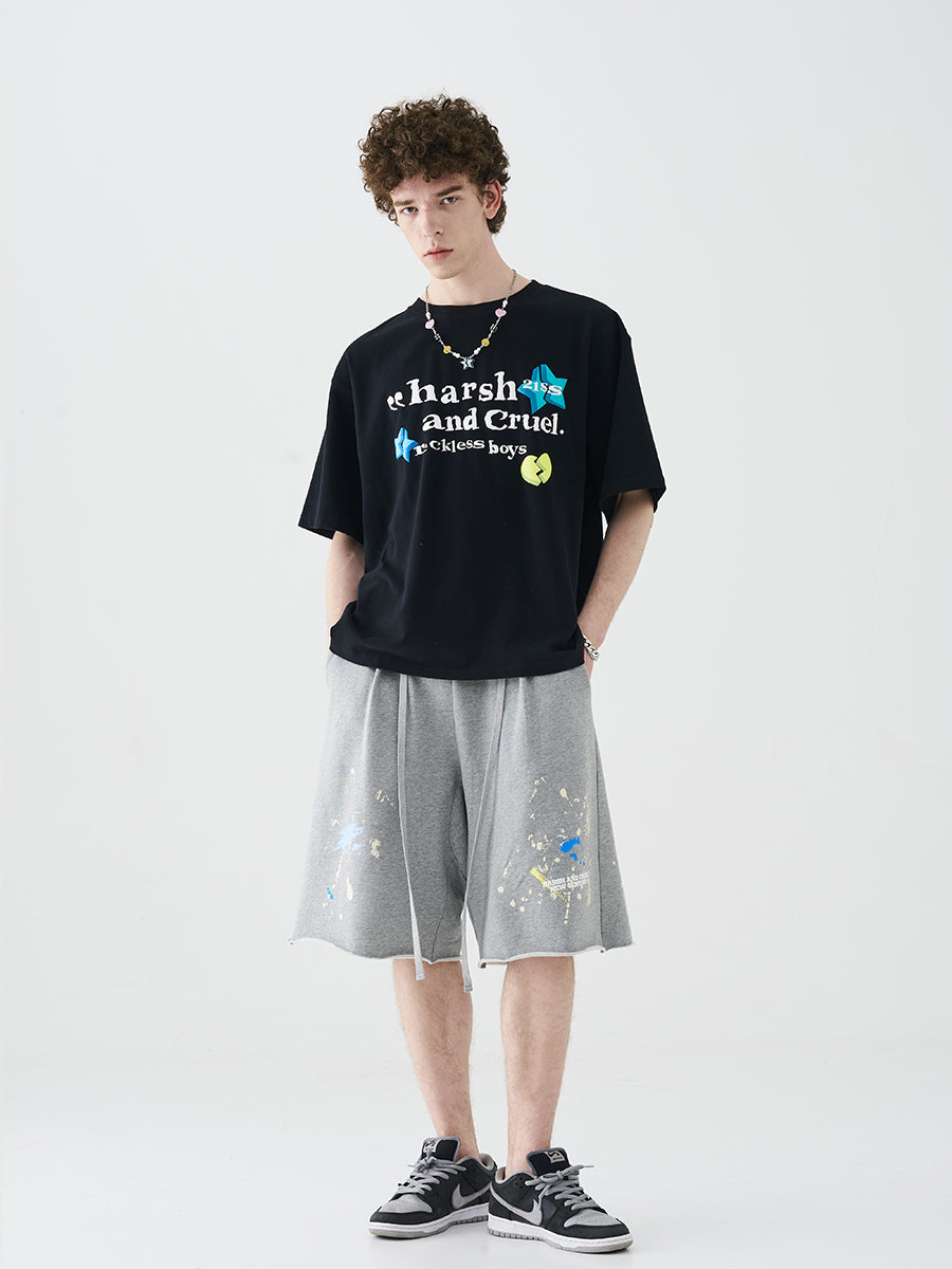 Broken Stars Foam Print Logo Tee