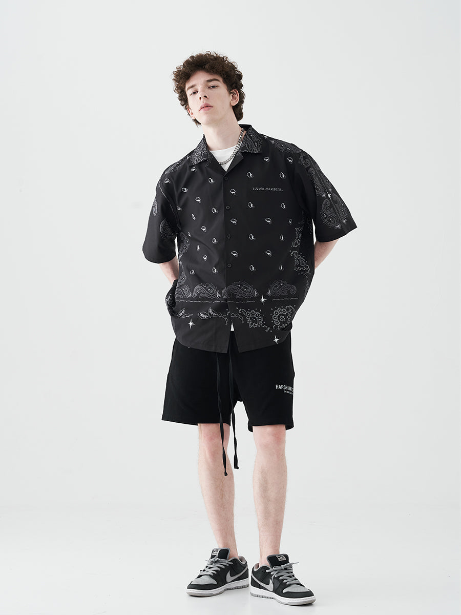 Cashew Print Cuban Shirt