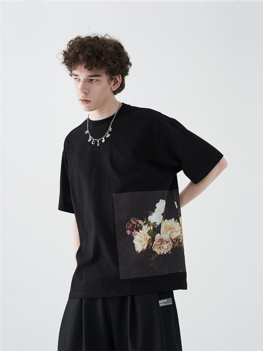 Retro Oil Painting Patch Tee