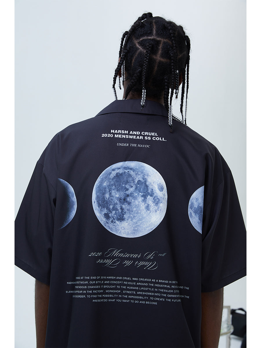 Dark Moon Phase Cuban Shirt