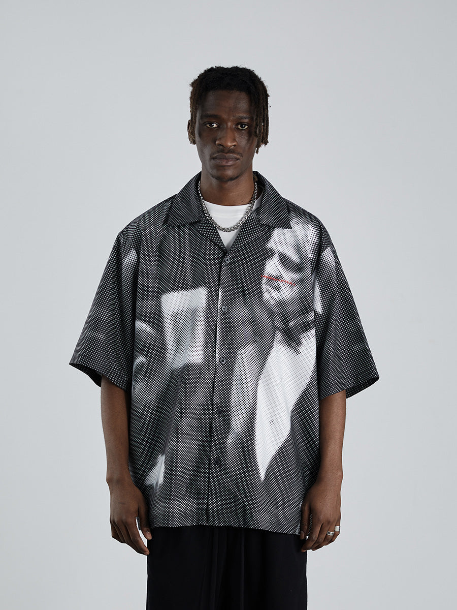 Mafia Print Cuban Shirt