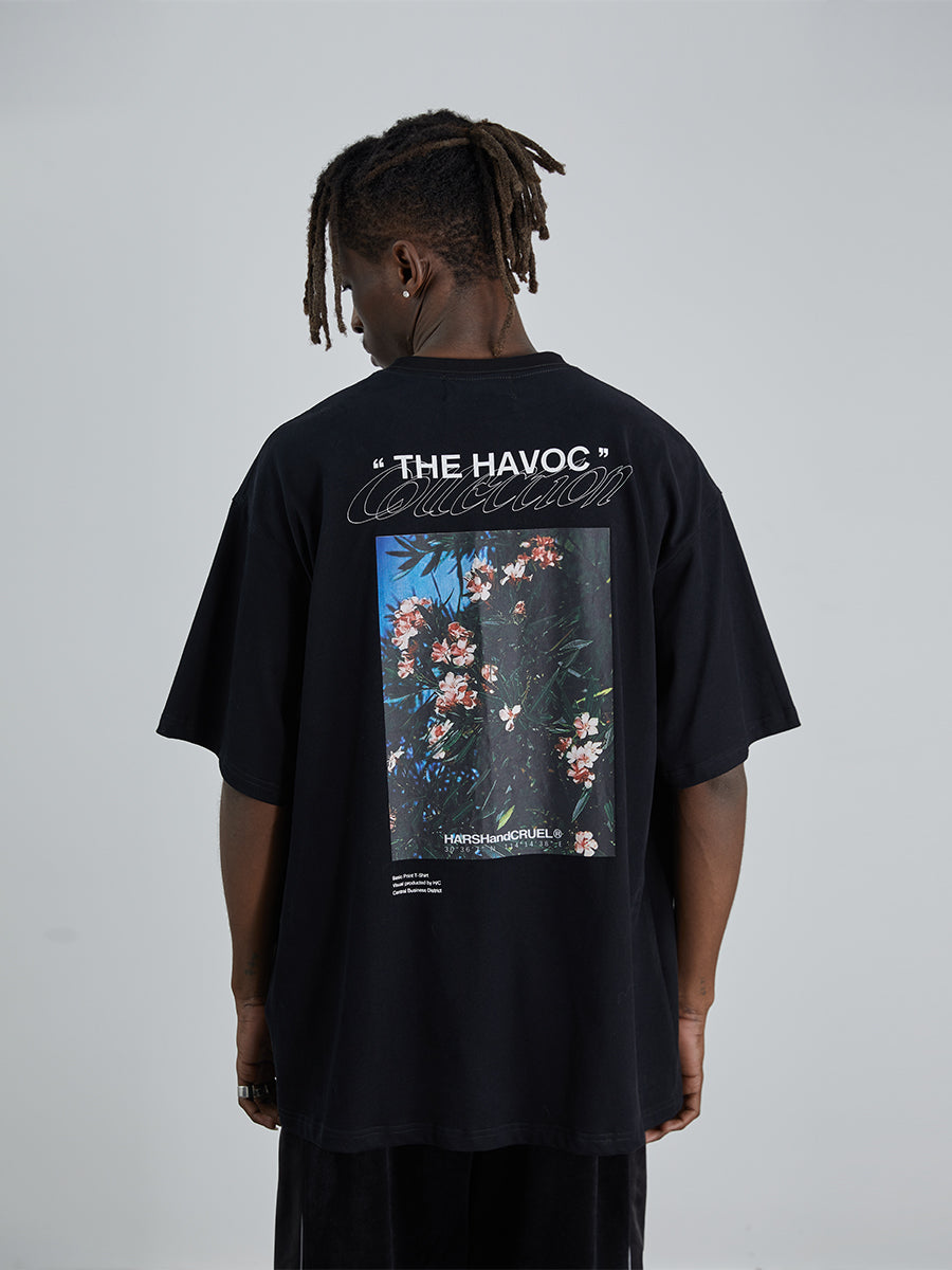 Oil Painting Flowers Print Tee