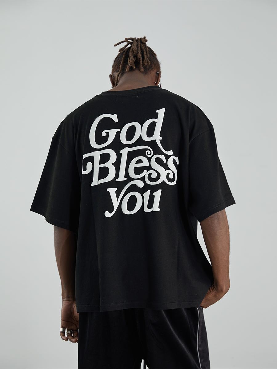 God Bless You Foam Print Tee