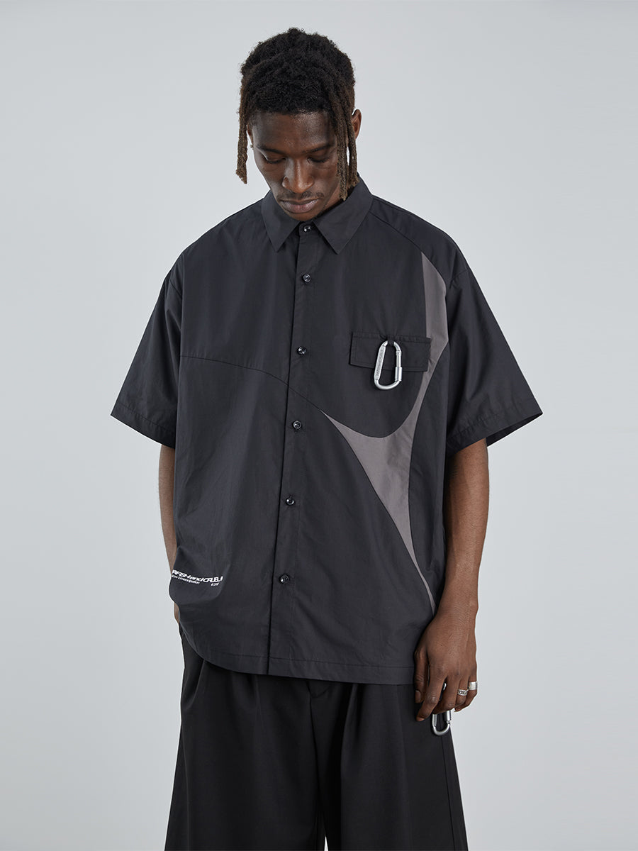 Cut Irregular Button Up Shirt