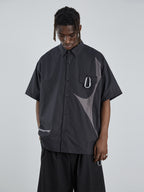 Cut Irregular Button Up Shirt