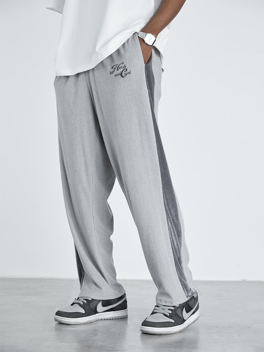Embroidered Logo Velvet Pants