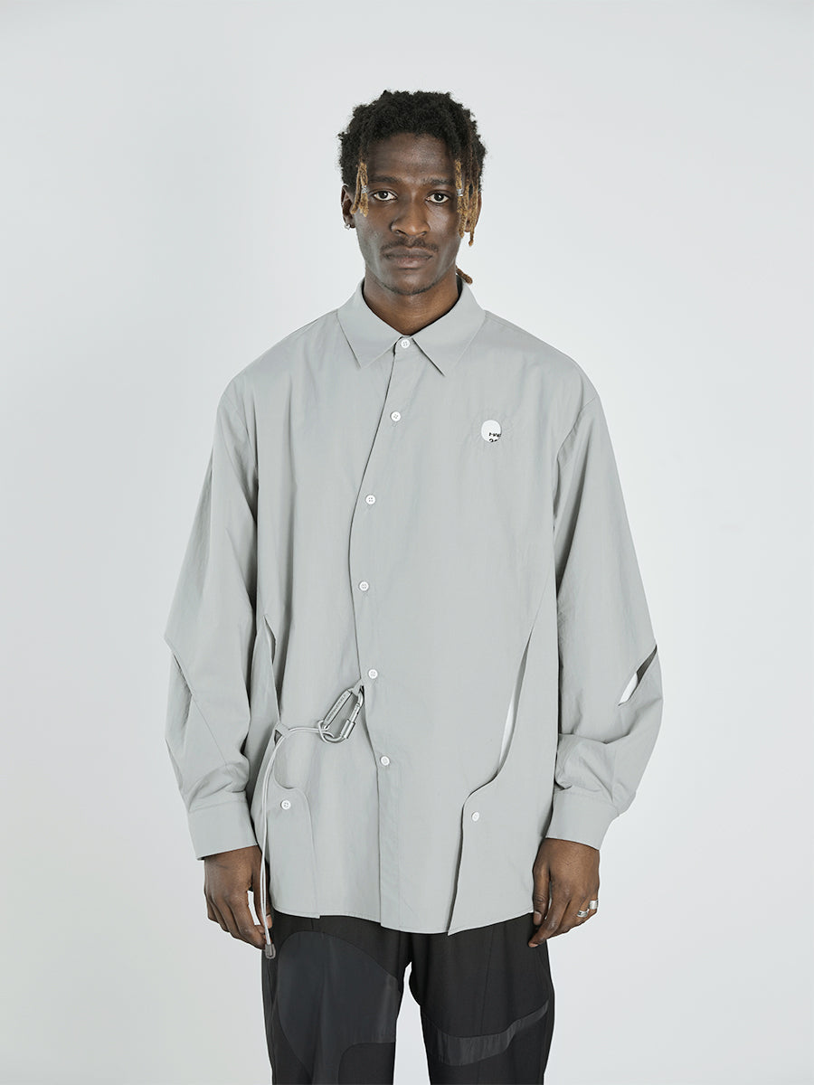 Asymmetrical Ripped L/S Shirt