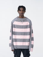 Striped Ripped Sweater