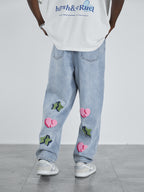Embroidered Logo Broken Heart Denim