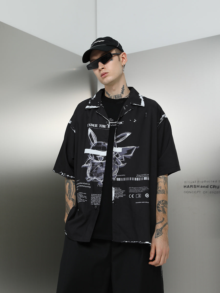 Brush Ink Pika Cuban Shirt