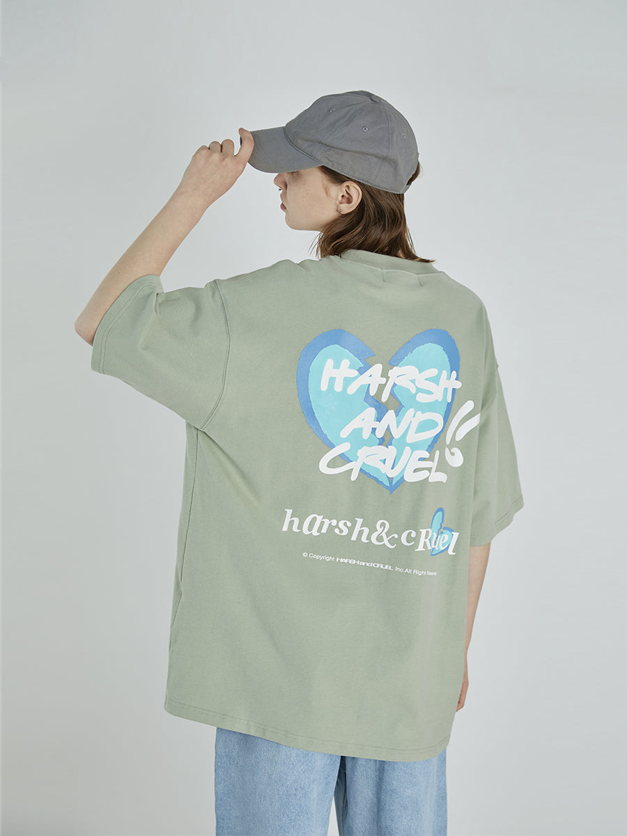 Logo Broken Heart Print Tee