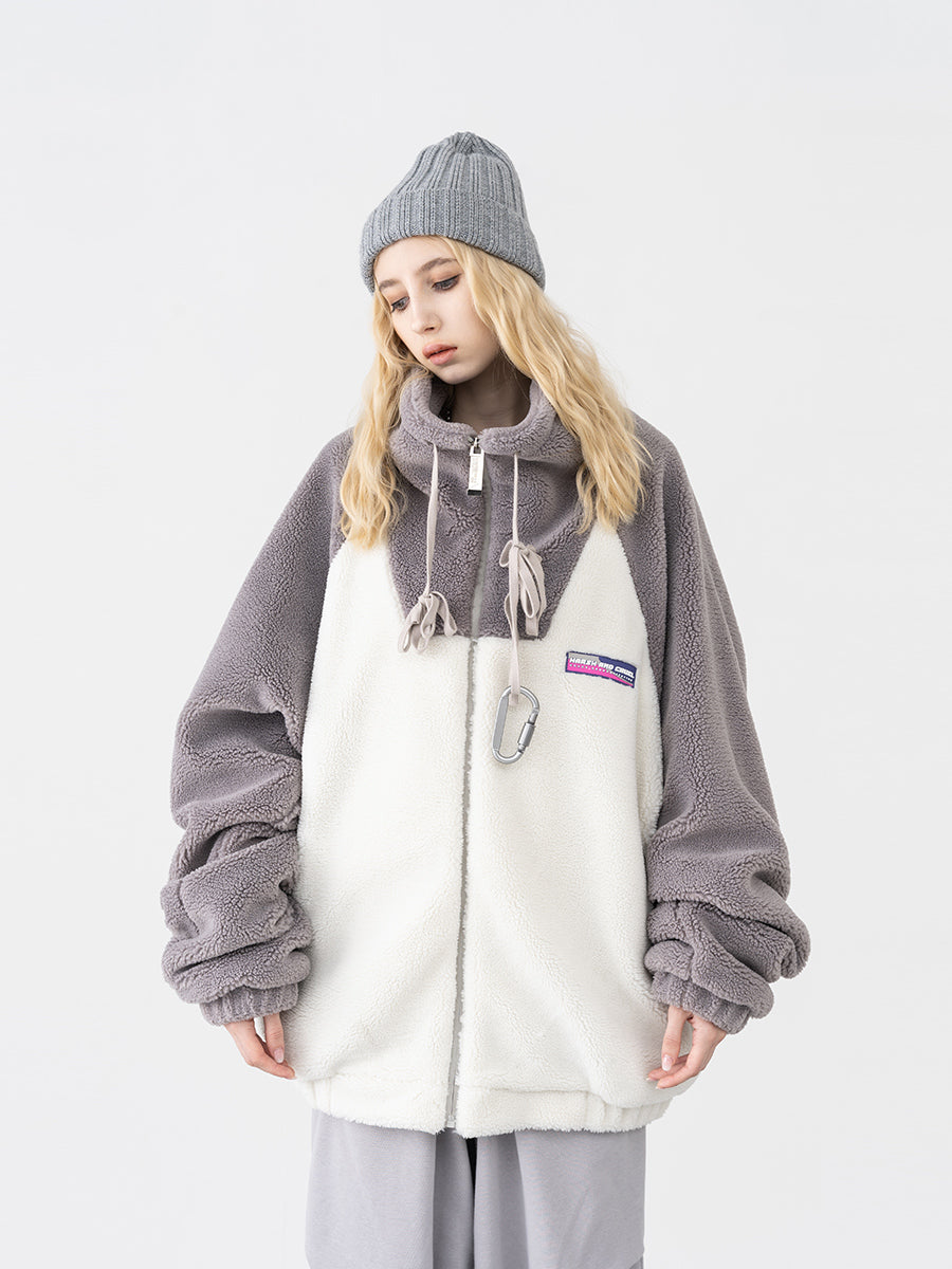 Futuristic Logo Sherpa Jacket