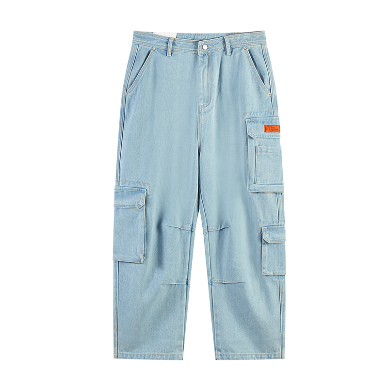 Washed Loose Pockets Denim