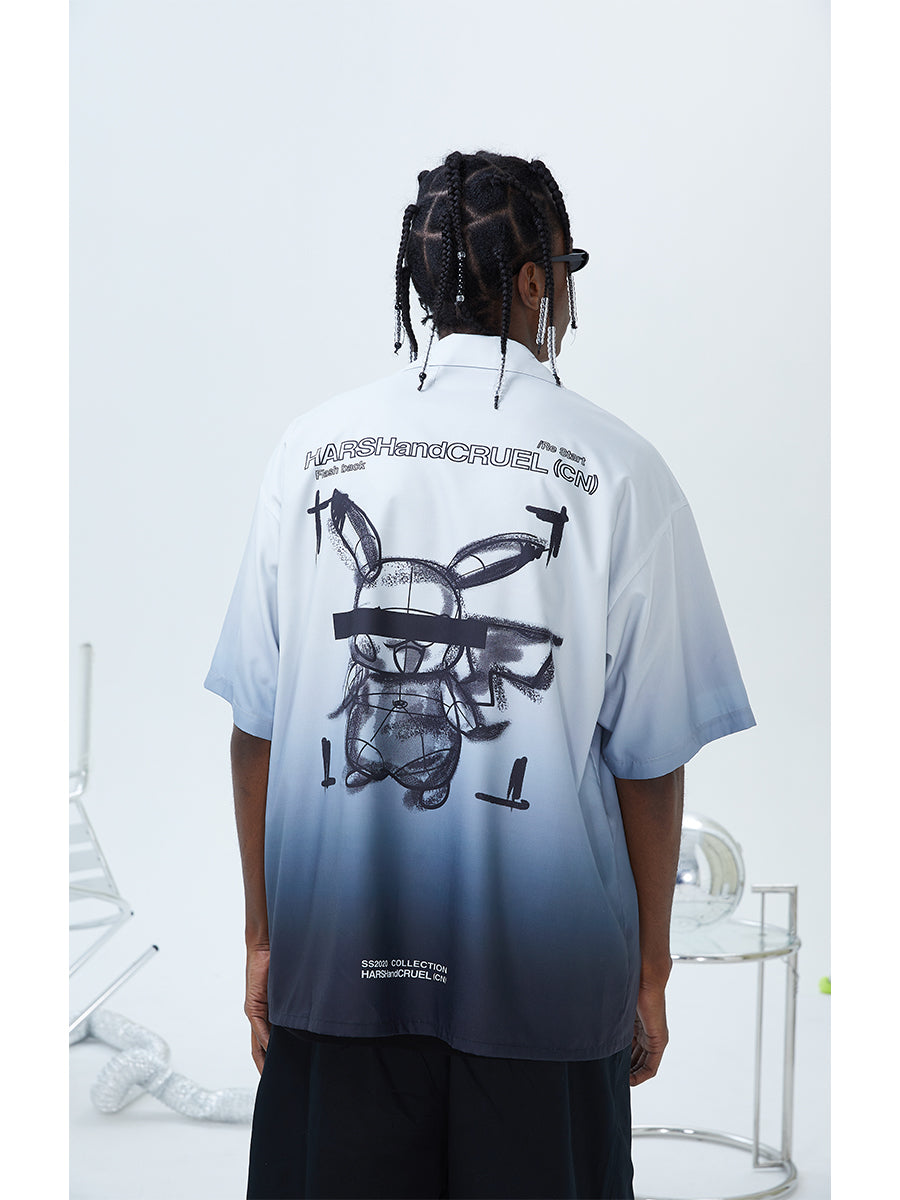 Gradient Poke Cuban Shirt