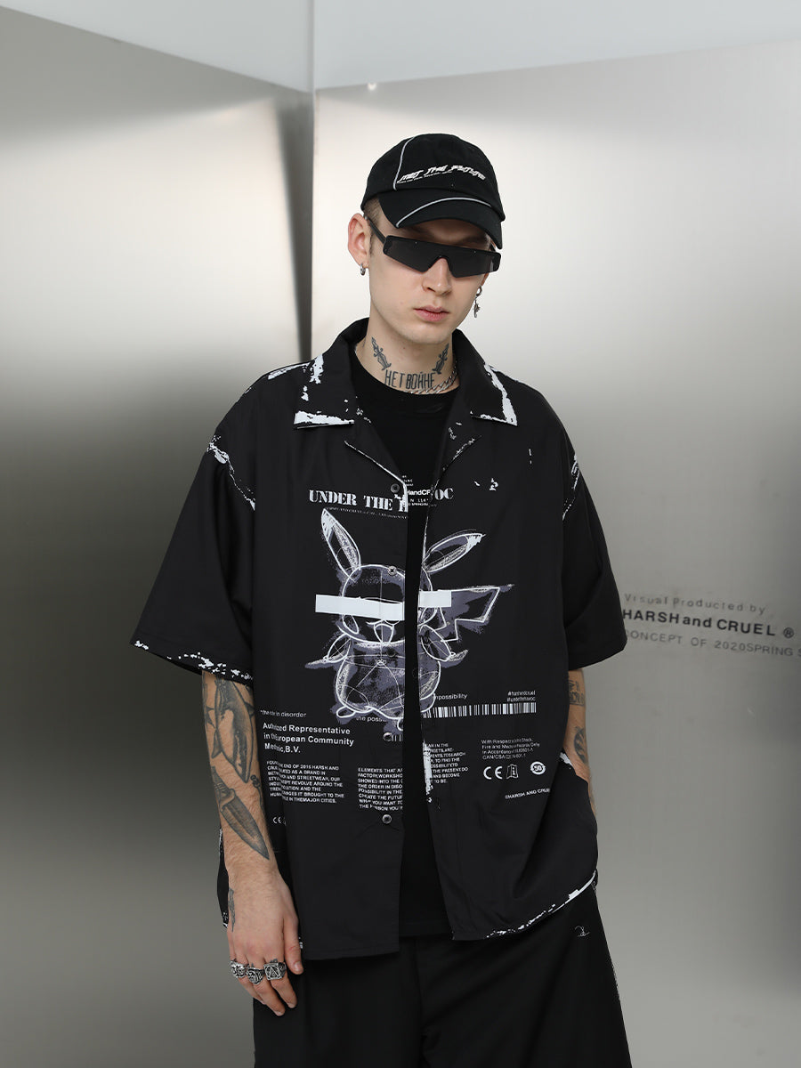 Brush Ink Pika Cuban Shirt