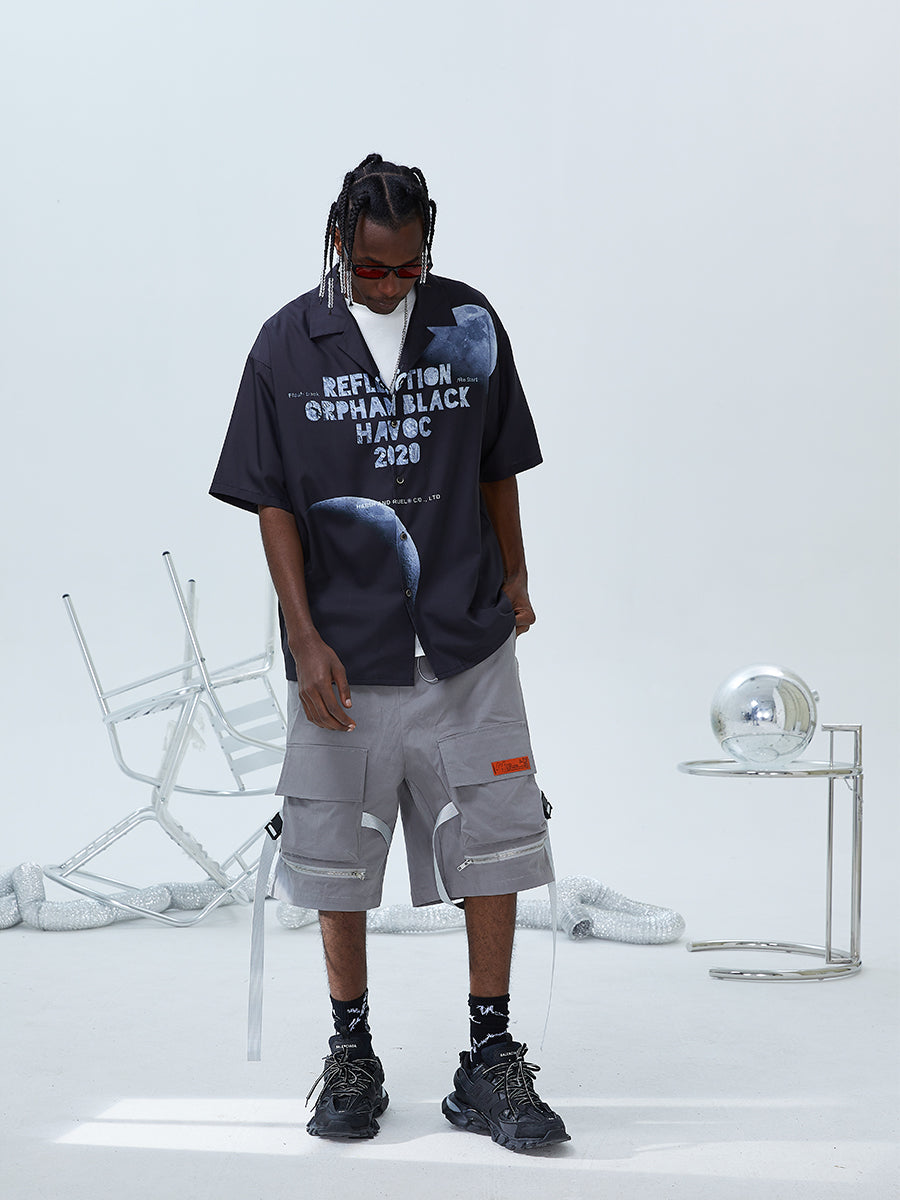 Dark Moon Phase Cuban Shirt