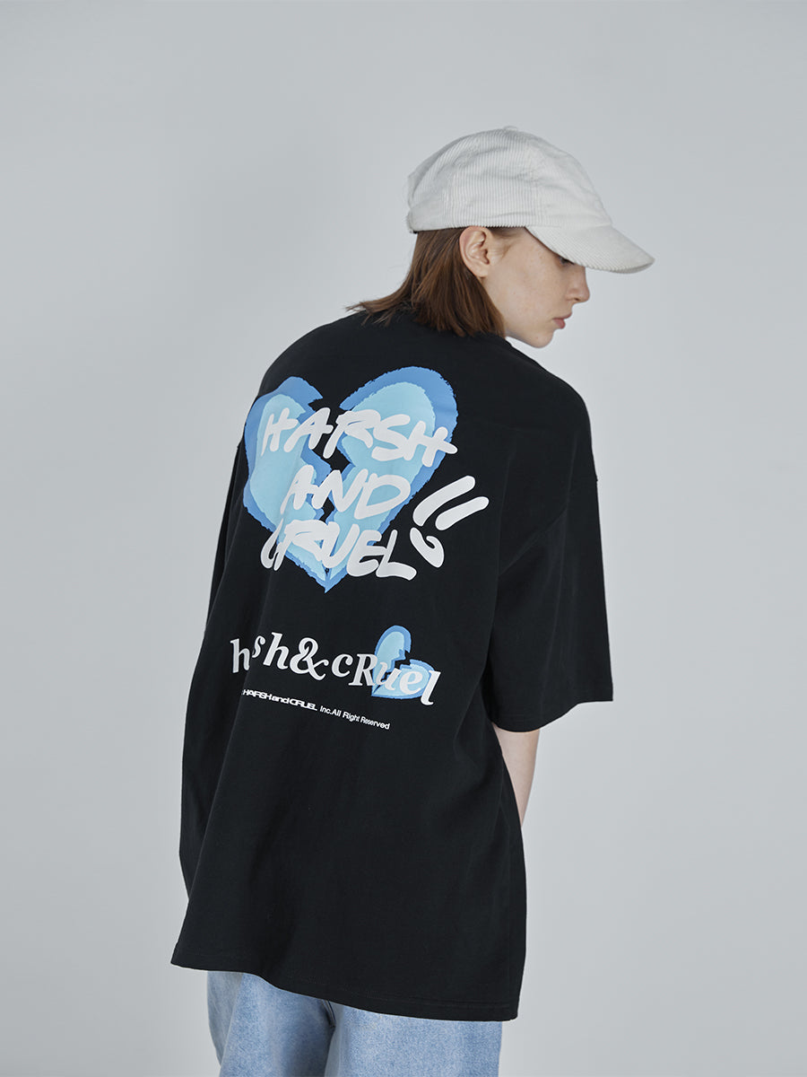 Logo Broken Heart Print Tee