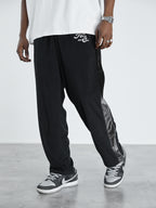 Embroidered Logo Velvet Pants