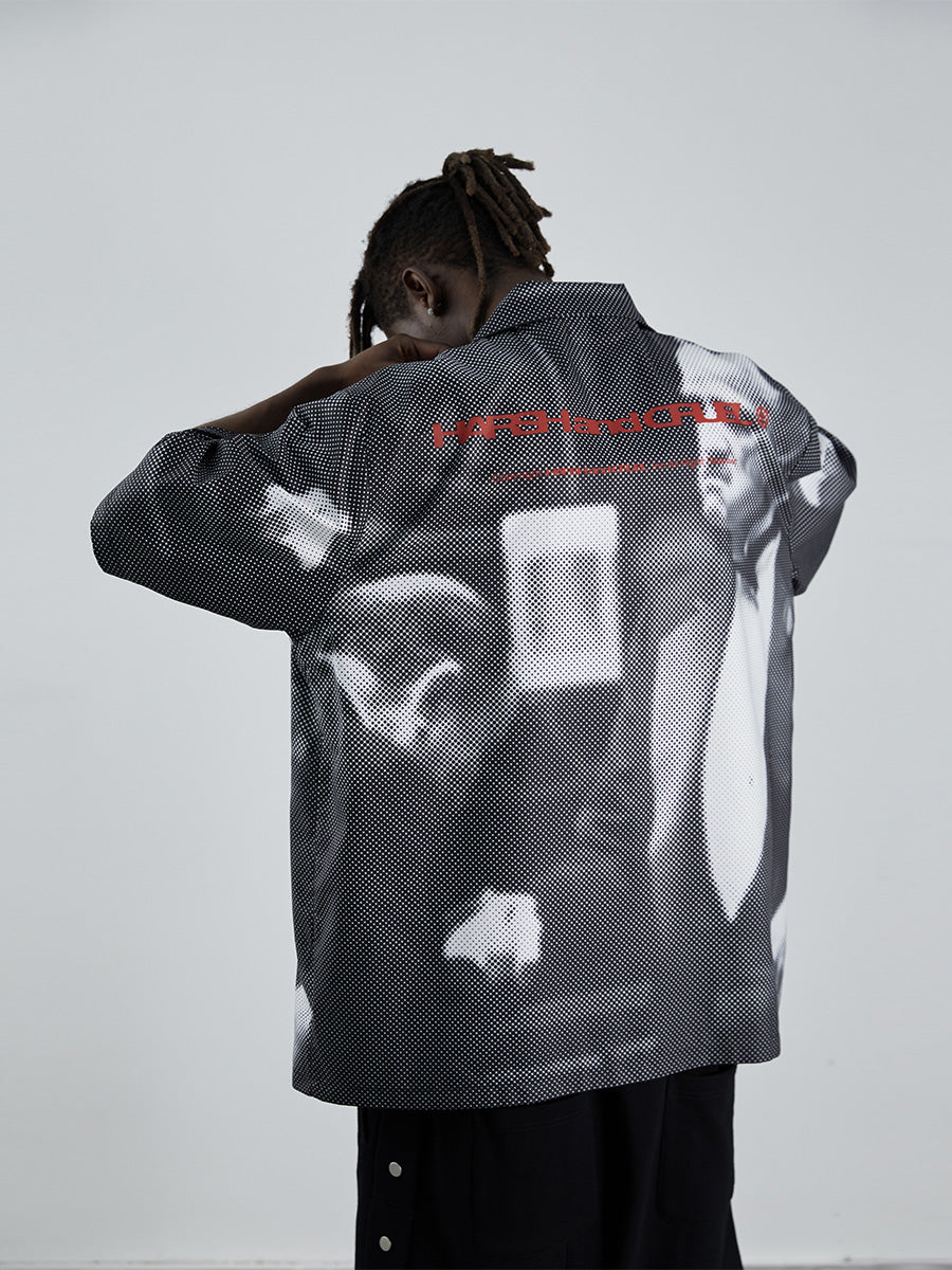 Mafia Print Cuban Shirt