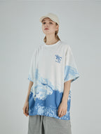 Blue Snow Mountain Print Tee