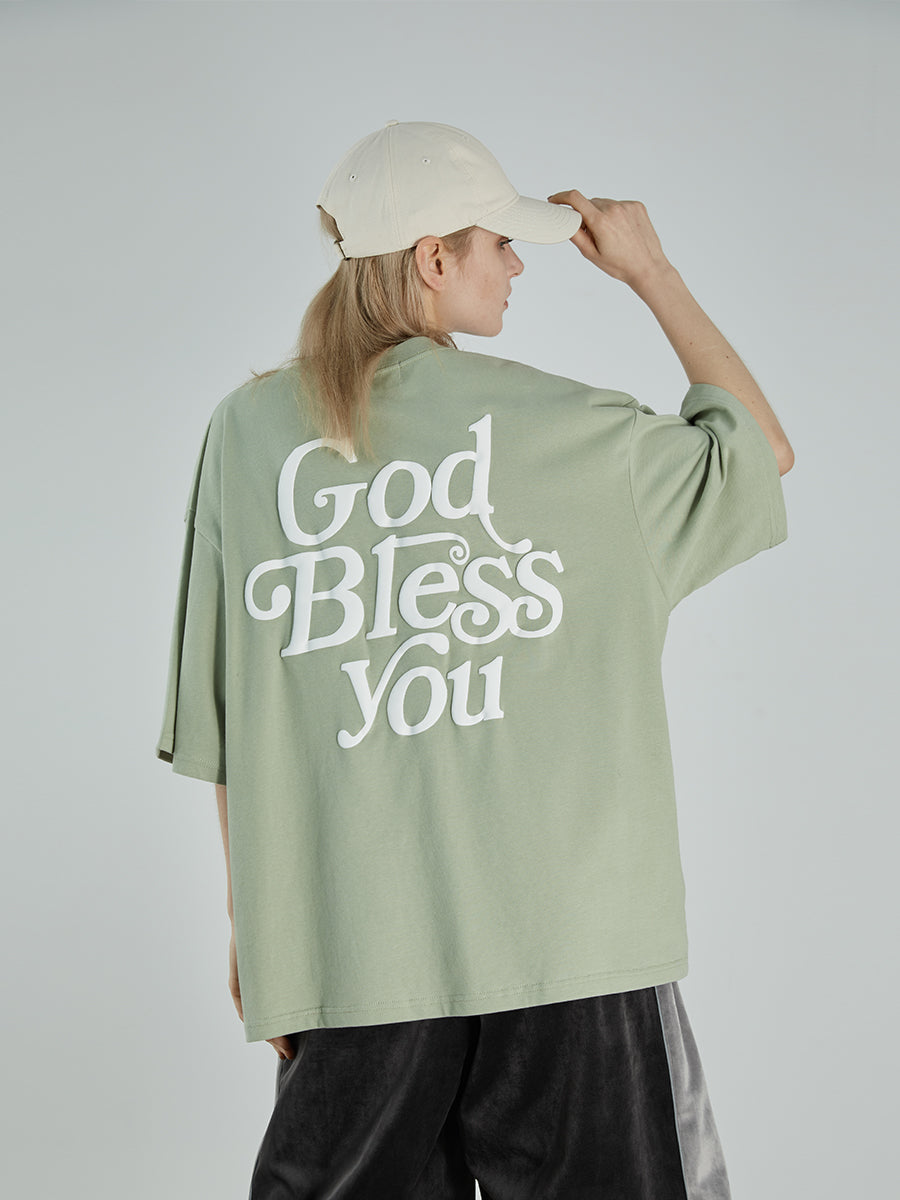 God Bless You Foam Print Tee