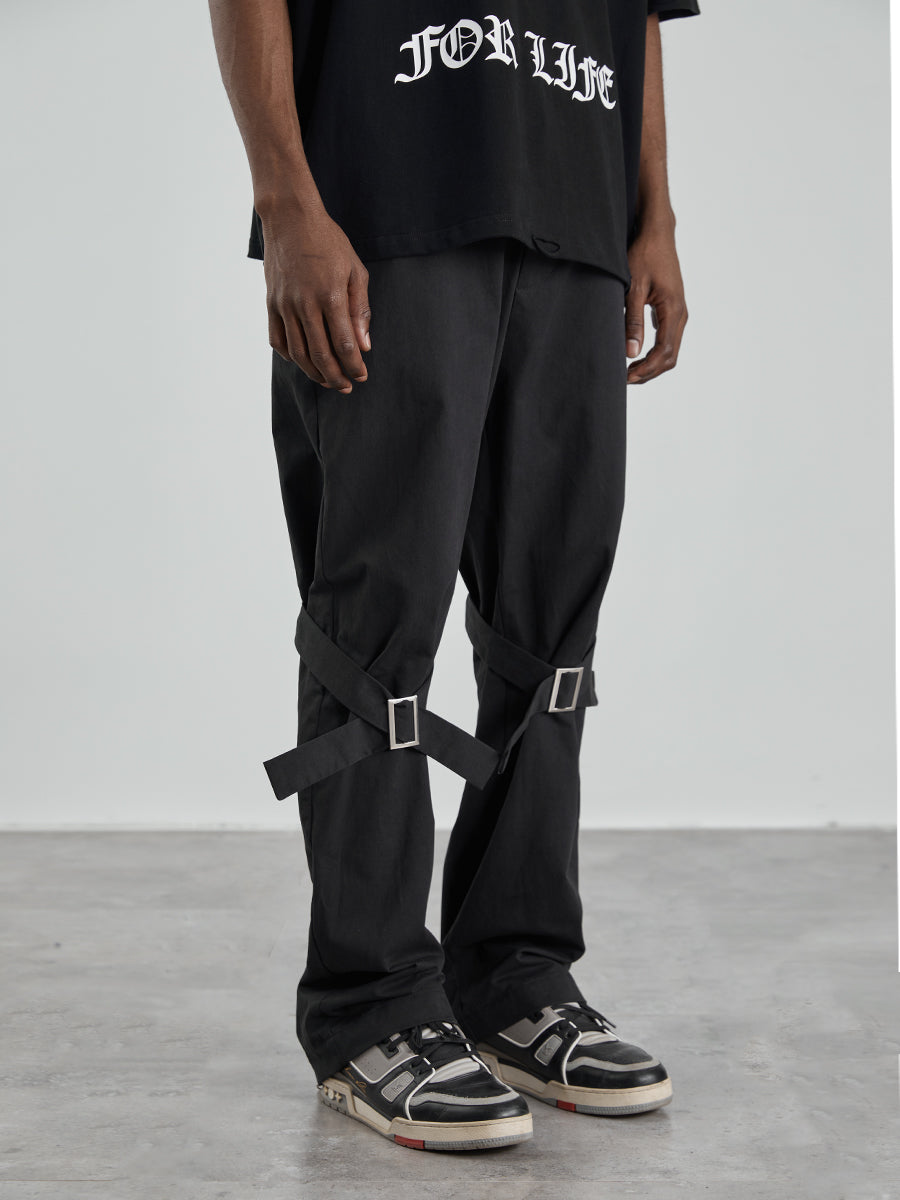 Straps Straight Trousers