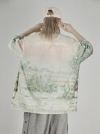 Monet Oil Painting Cuban Shirt