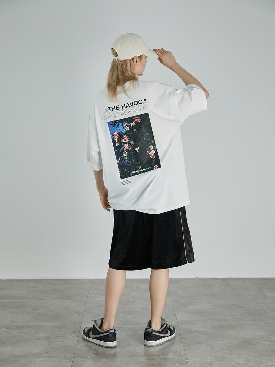 Oil Painting Flowers Print Tee