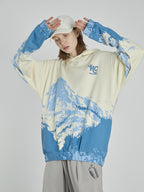 Snow Mountain Print Hoodie