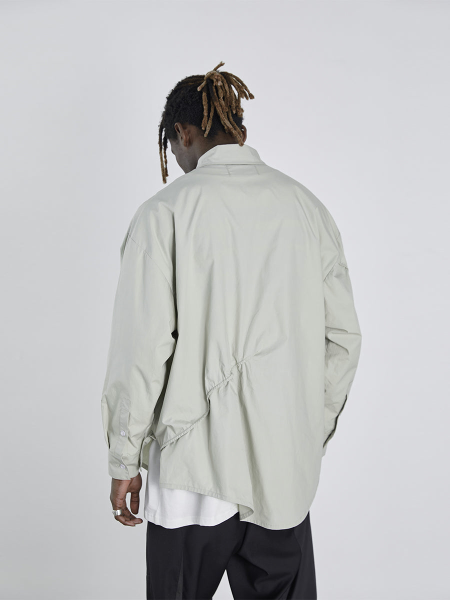 Twisted Pleated Loose Shirt