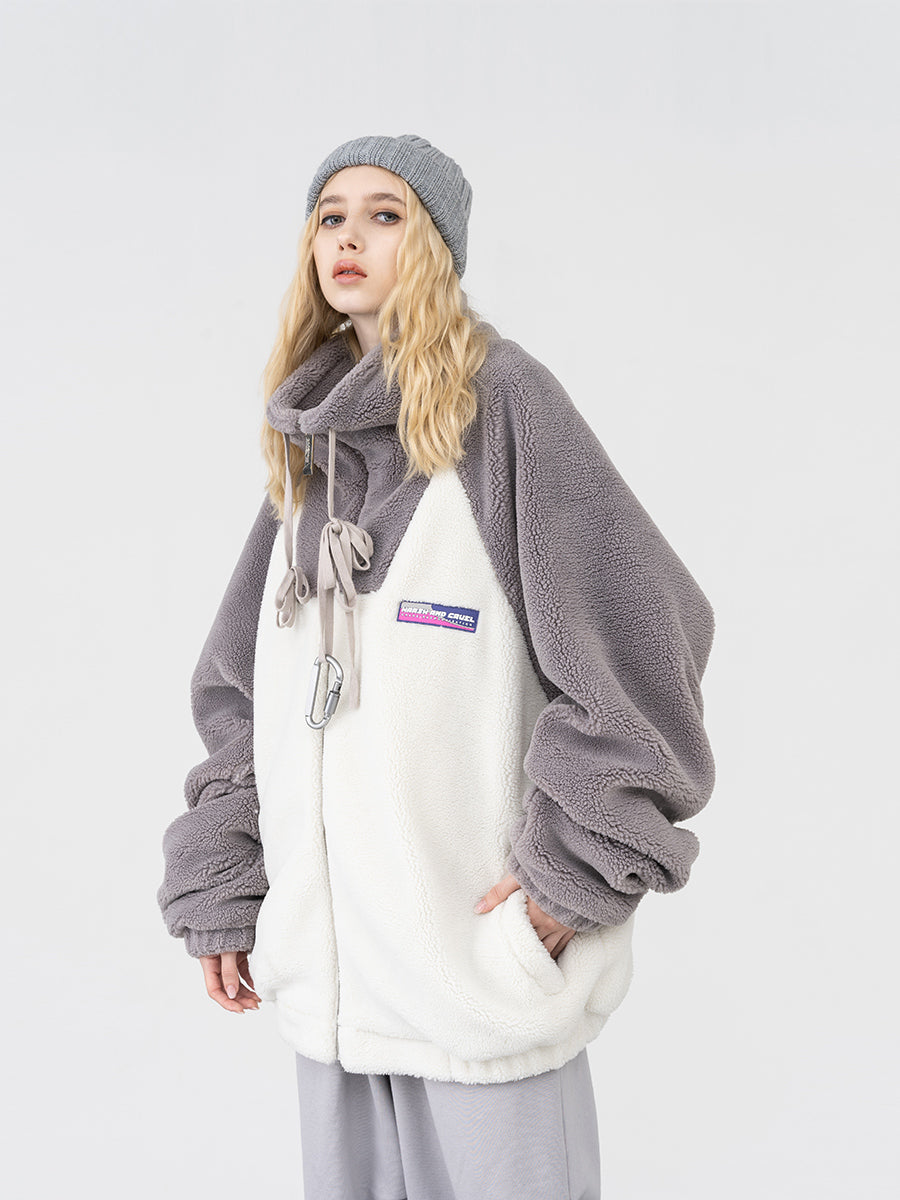 Futuristic Logo Sherpa Jacket