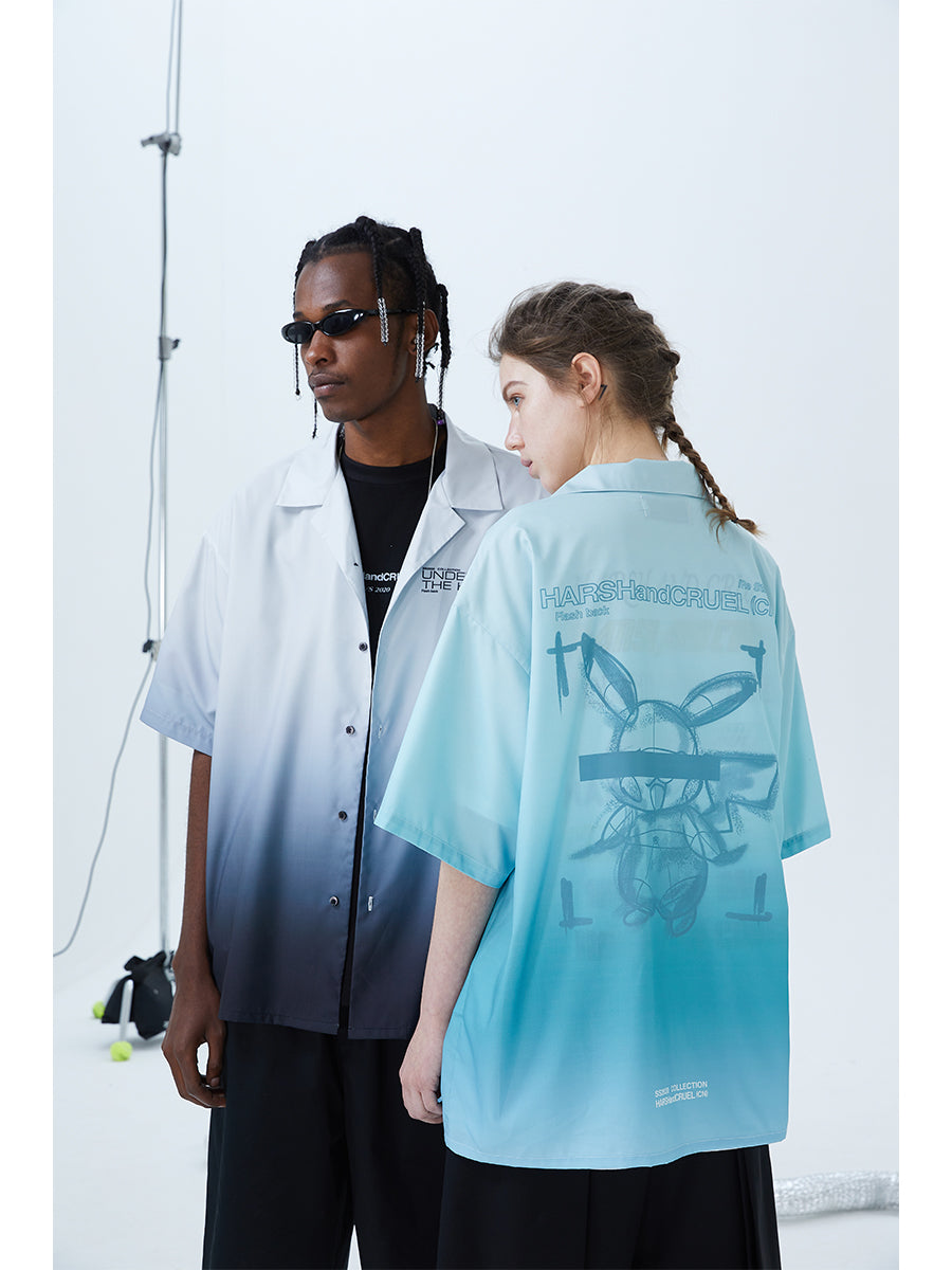 Gradient Poke Cuban Shirt