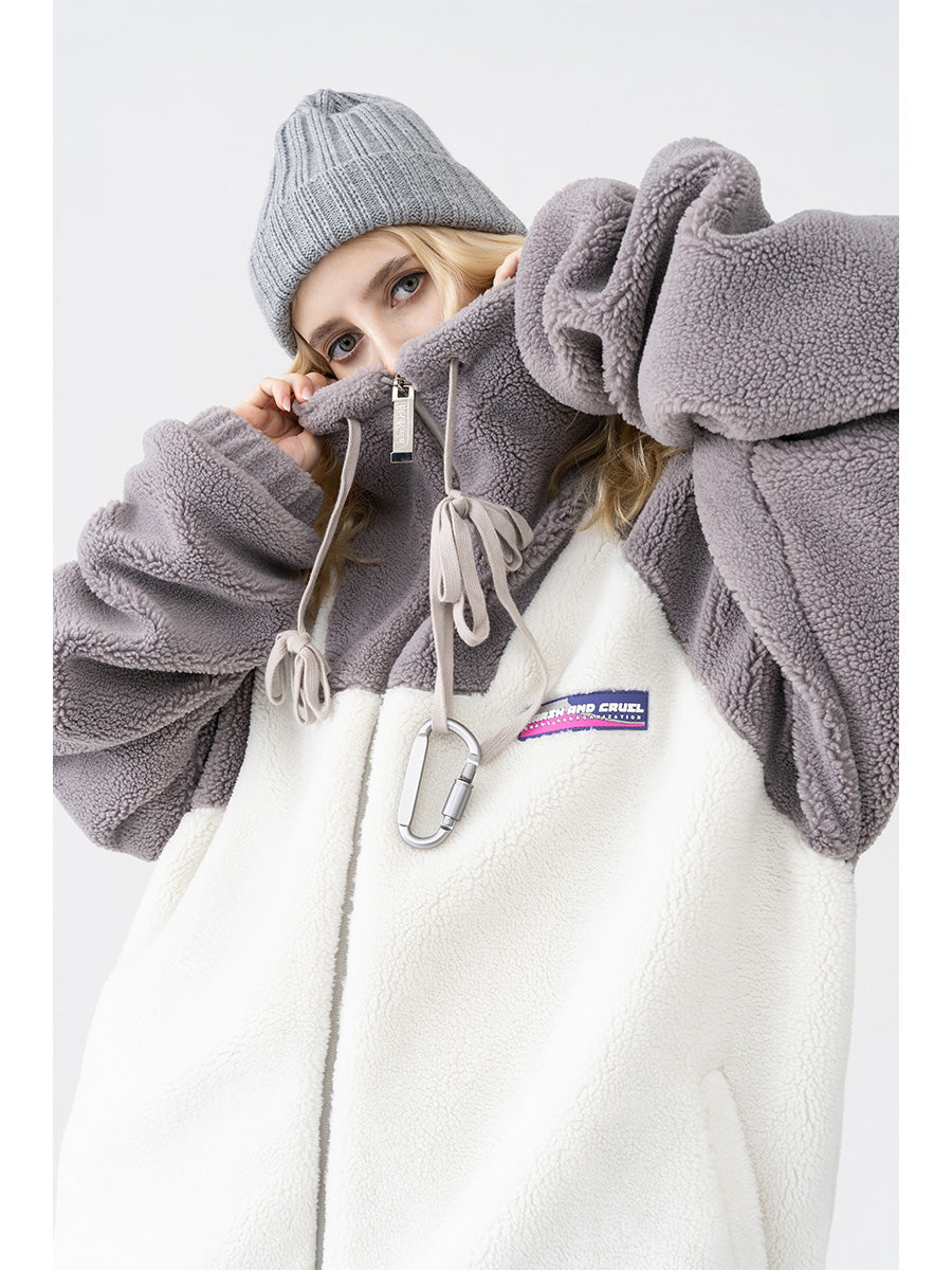 Futuristic Logo Sherpa Jacket