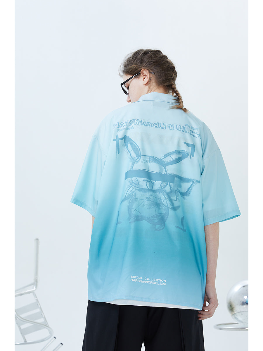 Gradient Poke Cuban Shirt