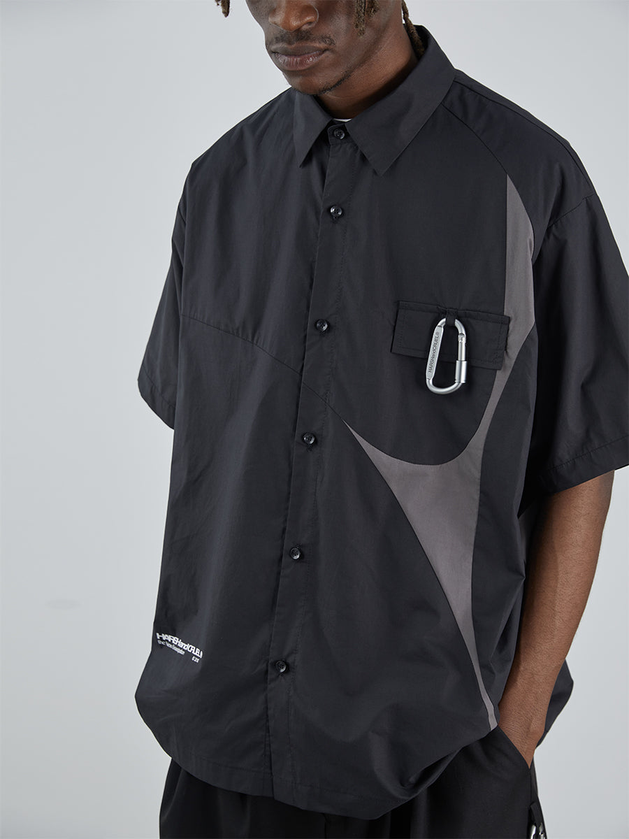 Cut Irregular Button Up Shirt