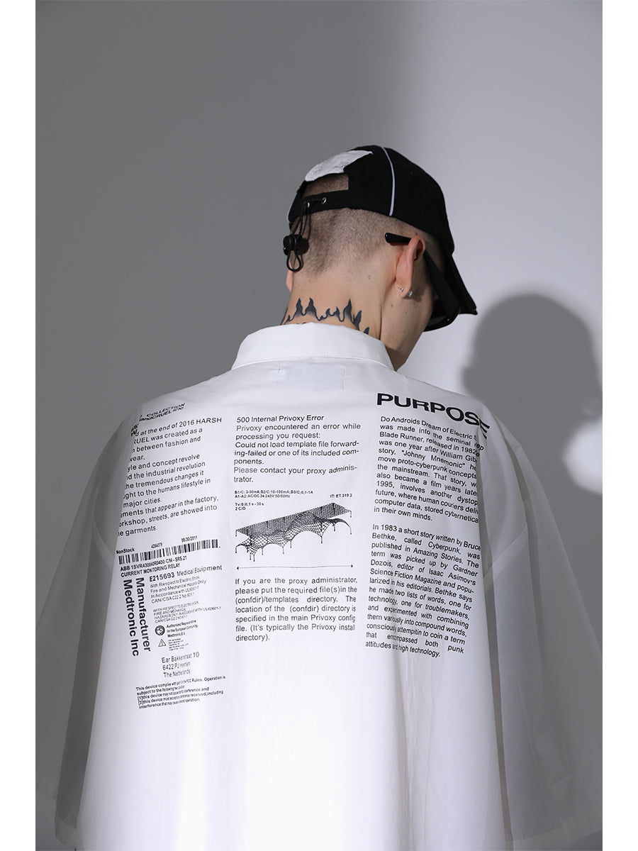 Emergency Printed Button Up Shirt