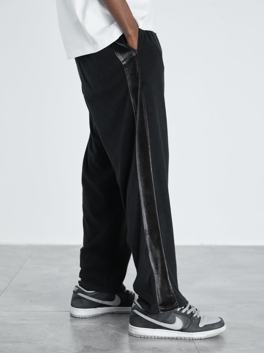 Embroidered Logo Velvet Pants