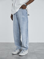 Embroidered Logo Broken Heart Denim