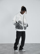 Load image into Gallery viewer, Snow Mountain Print Denim Jacket
